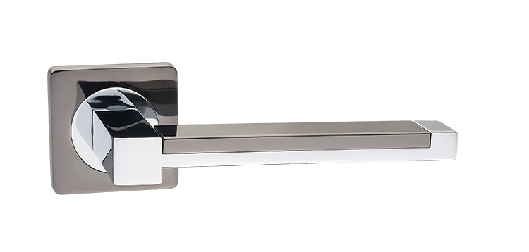 Elaina Black Nickel Designer Lever Door Handle Set